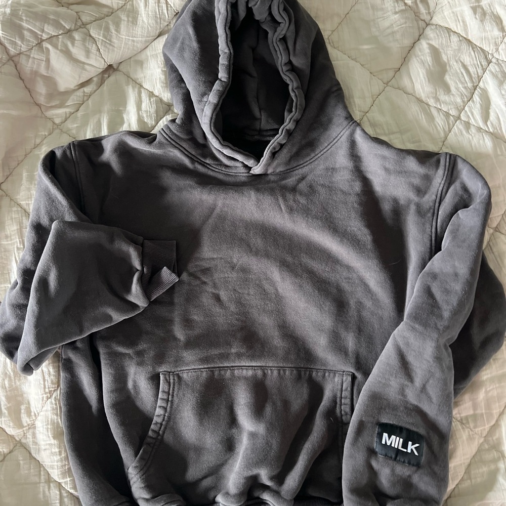 Milkstain Gray Hoodie by